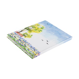 دفتر 100 برگ دوخت پرنیان  با جلد سخت، سایز 18.5 در 25.5، کد 502002