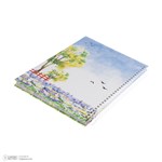 دفتر 80 برگ سیمی پرنیان با جلد سخت، سایز 18.5 در 25.5، کد 602002